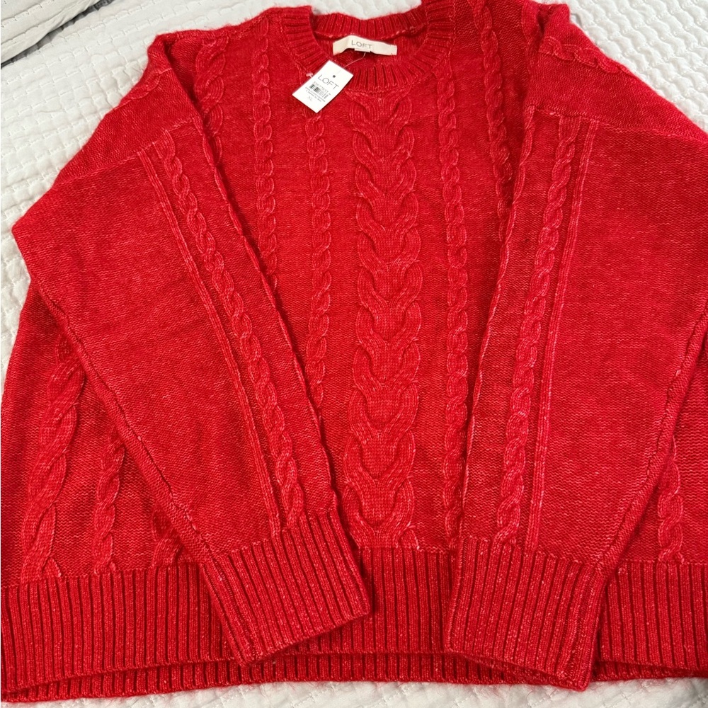 Loft Red Sweater Festive valentine gift